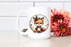Cute Halloween Baby Fox PNG Product Image 2