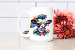 Posing Baby Cow with Umbrella, Transparent PNG Product Image 2