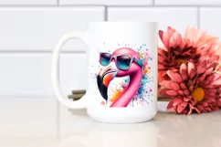 Colorful Flamingo Sunglasses Painting Product Image 2