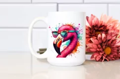 Colorful Flamingo Sunglasses Painting Product Image 2