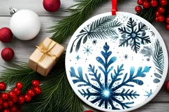 Round Christmas Ornament Sublimation|Clipart Product Image 2
