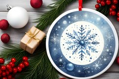 Round Christmas Ornament Sublimation|Clipart Product Image 2