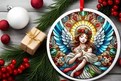 Round Christmas Ornament Sublimation|Clipart Product Image 1
