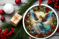Round Christmas Ornament Sublimation|Clipart Product Image 1