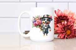 Dog Hat Dressed Flower Bouquet | Clipart Product Image 2