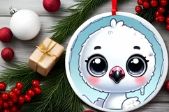 Round Christmas Ornament Sublimation|Clipart Product Image 1