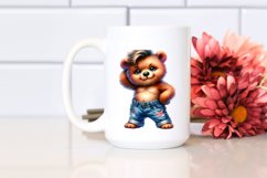 Posing Baby Bear as Model, Transparent PNG Product Image 2