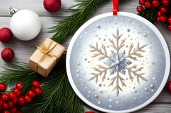 Round Christmass Ornament PNG Product Image 2
