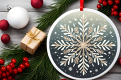 Round Christmass Ornament PNG Product Image 2