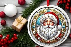 Round Christmas Ornament Sublimation|Clipart Product Image 1