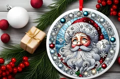 Round Christmas Ornament Sublimation|Clipart Product Image 1