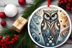 Round Christmas Ornament Sublimation|Clipart Product Image 2