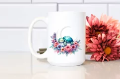 Baby Turtle with Flowers | Sublimation | Clipart Product Image 2