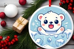 Round Christmas Ornament Sublimation|Clipart Product Image 1