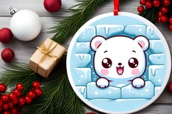 Round Christmas Ornament Sublimation|Clipart Product Image 2