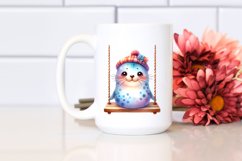 Colorful Watercolor Cute Seal Swing | Sublimation | Clipart Product Image 2