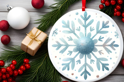 Round Christmass Ornament PNG Product Image 2