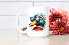 Colorful Duck Sunglasses Painting Product Image 2