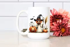 Watercolor Pumpkin Halloween Clipart, Transparent PNG Product Image 2
