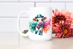 Pastel Baby Cow Quickstep Dancer's Outfit PNG Product Image 2