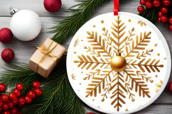 Round Christmass Ornament PNG Product Image 2