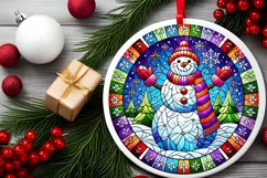 Round Christmas Ornament Sublimation|Clipart Product Image 1