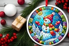 Round Christmas Ornament Sublimation|Clipart Product Image 1
