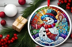 Round Christmas Ornament Sublimation|Clipart Product Image 1