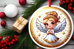Round Christmas Ornament Sublimation|Clipart Product Image 2