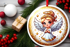 Round Christmass Ornament PNG Product Image 2