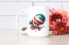 Watercolor Vintage Candy in USA Flag Product Image 2