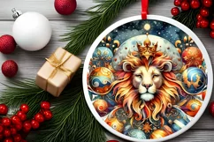 Round Christmas Ornament Sublimation|Clipart Product Image 2