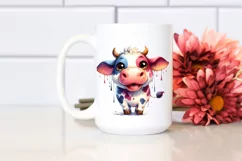Funny Cute Cow Smiling with Tongue Out and Dripping | Product Image 2
