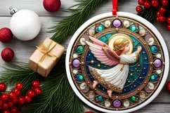 Round Christmas Ornament Sublimation|Clipart Product Image 2
