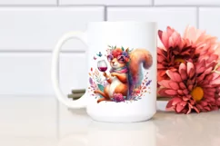 Funny Squirrel of Wine Clipart Product Image 2