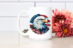 Detailed Watercolor Patriotic Bald Eagle | Sublimation | Product Image 2