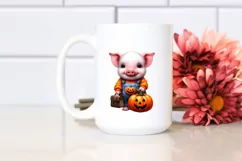 Cute Baby Pig Halloween Clipart Product Image 2