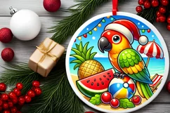 Round Christmas Ornament Sublimation|Clipart Product Image 1