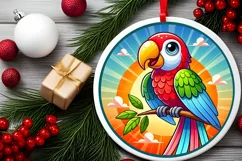 Round Christmas Ornament Sublimation|Clipart Product Image 1
