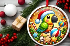 Round Christmas Ornament Sublimation|Clipart Product Image 1