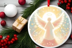 Round Christmas Ornament Sublimation|Clipart Product Image 1