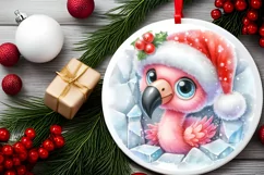 Round Christmas Ornament Sublimation|Clipart Product Image 2