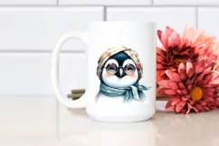 Whimsical Cute Penguin Scarf Sunglasses Clipart Product Image 2
