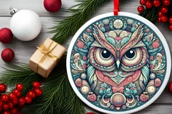 Round Christmas Ornament Sublimation|Clipart Product Image 2