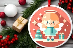 Round Christmas Ornament Sublimation|Clipart Product Image 1