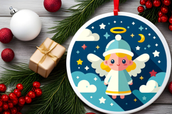Round Christmass Ornament PNG Product Image 2