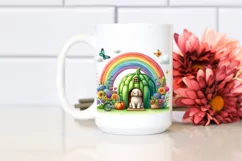 Colorful Vegetable Rainbow Dog,Bicycle | Watercolor Product Image 2