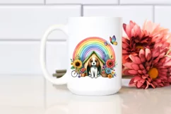 Colorful Vegetable Rainbow Dog,Bicycle | Watercolor Product Image 2