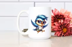Cute Baby Bird Jumping PNG Product Image 2