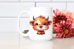 Funny Highland Cow Face PNG Product Image 2